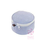 Oh Mint 6" Seersucker Button Bag