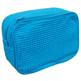 Waffle Weave Large Cosmetic Bag with Personalization