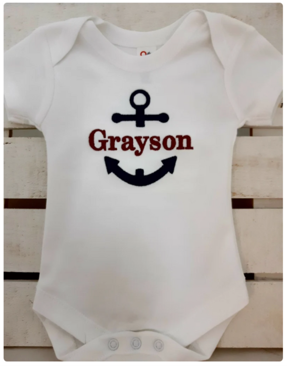 Personalized Anchor Onesie
