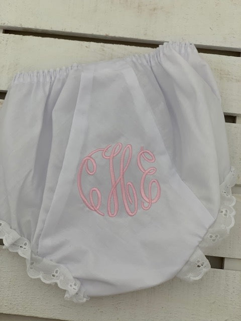 White Bloomer with Name or Initials