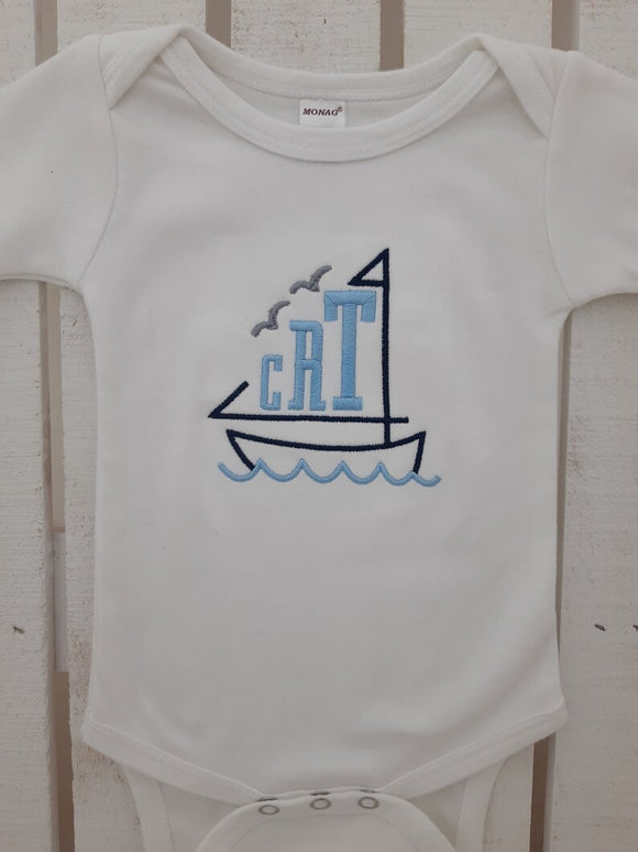 Personalized Sailboat Onesie