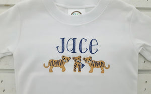 3 Tigers Onesie with Personalization
