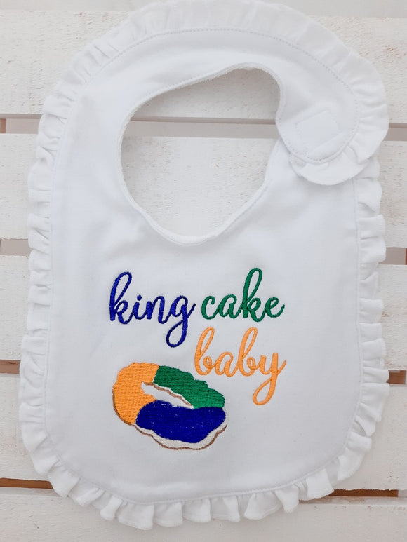 King Cake Baby Mardi Gras Bib